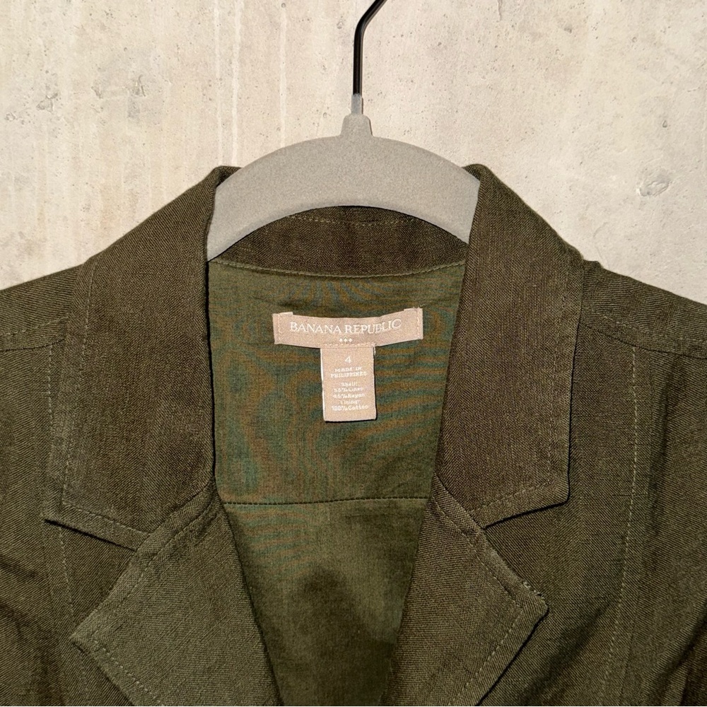 Banana Republic Olive Green Sleeveless Dress - Picture 3 of 4